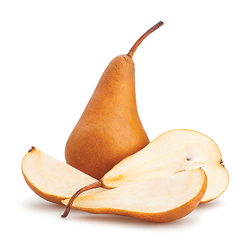 Cinnamon Brown colored pear with a sweeter and more flavorful taste than other varieties  